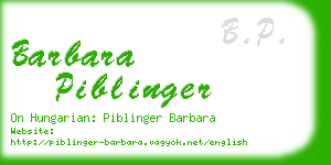 barbara piblinger business card